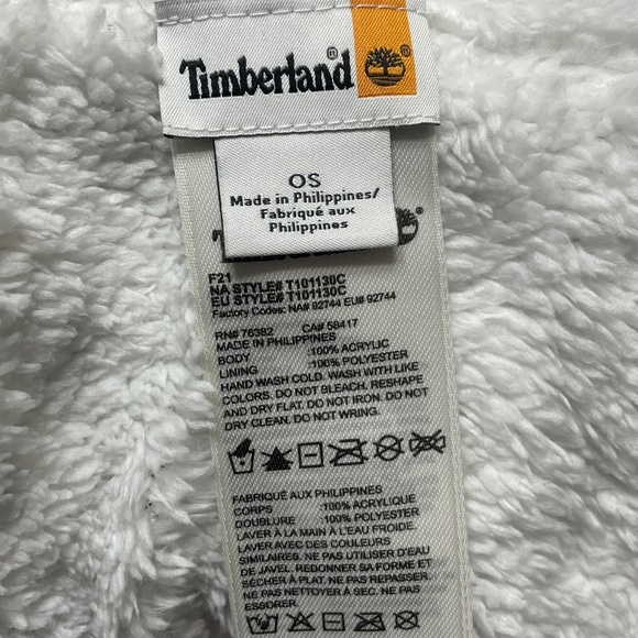 Timberland Women’s Gray Cable Knit Fleece‑Lined Winter Beanie Hat – One Size - Picture 3 of 4